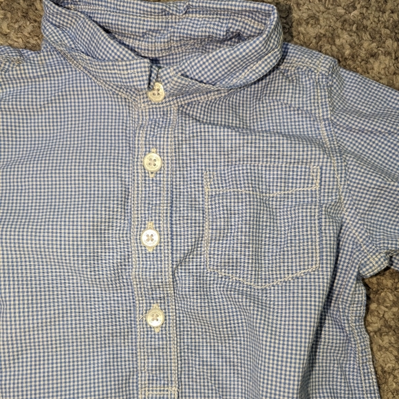 2/$18. Baby Gap boys onesie. Blue white plaid. EUC. 18-24 months. - Picture 2 of 3